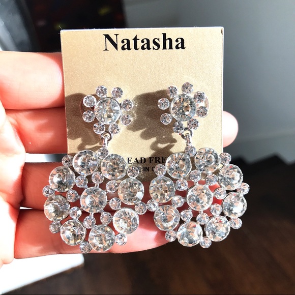 NATASHA 'Diamond' Silver Earrings! 💎 - Picture 2 of 7